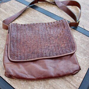 Leather Cole Haan messenger bag